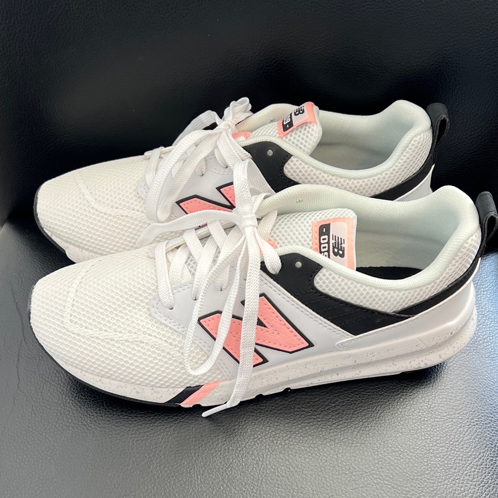 New Balance White and Pink Athletic Shoes